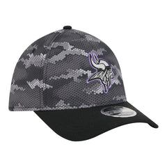 Minnesota Vikings New Era Camo A-Frame 39THIRTY Flex Hat - Black - NFL