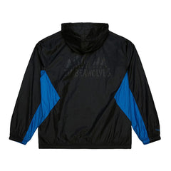 Mitchell & Ness Minnesota Timberwolves Playmaker Full-Zip Hooded Windbreaker Jacket Black