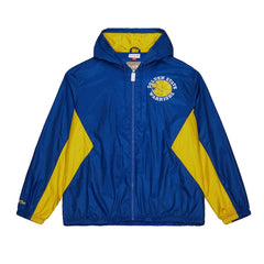 Mitchell & Ness Golden State Warriors Playmaker Full-Zip Hooded Windbreaker Jacket Royal