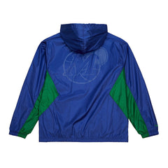 Mitchell & Ness Dallas Mavericks Playmaker Full-Zip Hooded Windbreaker Jacket Blue
