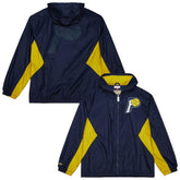Mitchell & Ness Indiana Pacers Playmaker Full-Zip Hooded Windbreaker Jacket Navy