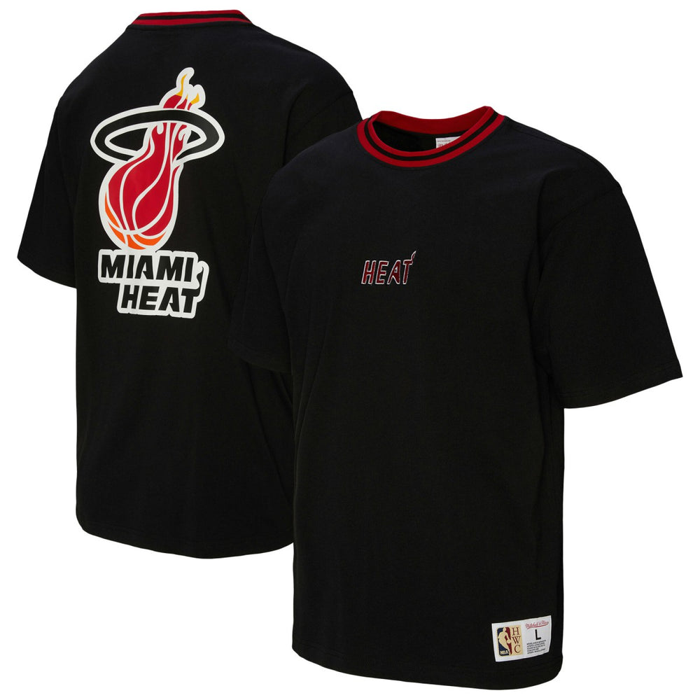 Mitchell & Ness Miami Heat Unisex Playmaker Vintage Logo T-Shirt Black