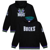 Mitchell & Ness Milwaukee Bucks Unisex Vintage Heavyweight Hoodie Black