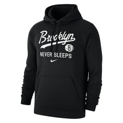 Nike Brooklyn Nets Brooklyn Never Sleeps Club Hoodie Black