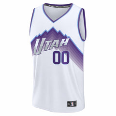 Fanatics Utah Jazz Fast Break Replica Custom Jersey White Association Edition