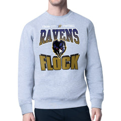 Baltimore Ravens Starter Comic Style Sweatshirt - Gray - NFL