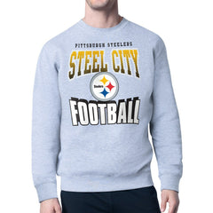 Pittsburgh Steelers Starter Comic Style Sweatshirt - Gray - NFL