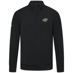 Minnesota Wild Levelwear Copper Upright Quarter-Zip Pullover - Black | NHL Lifestyle