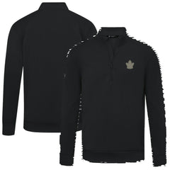 Toronto Maple Leafs Levelwear Copper Upright Quarter-Zip Pullover - Black | NHL online