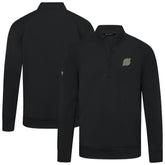 New Jersey Devils Levelwear Copper Upright Quarter-Zip Pullover - Black | NHL Lifestyle
