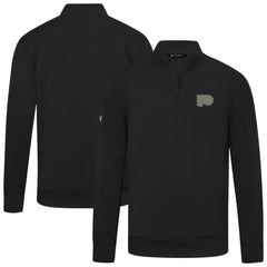 Philadelphia Flyers Levelwear Copper Upright Quarter-Zip Pullover - Black | NHL discount