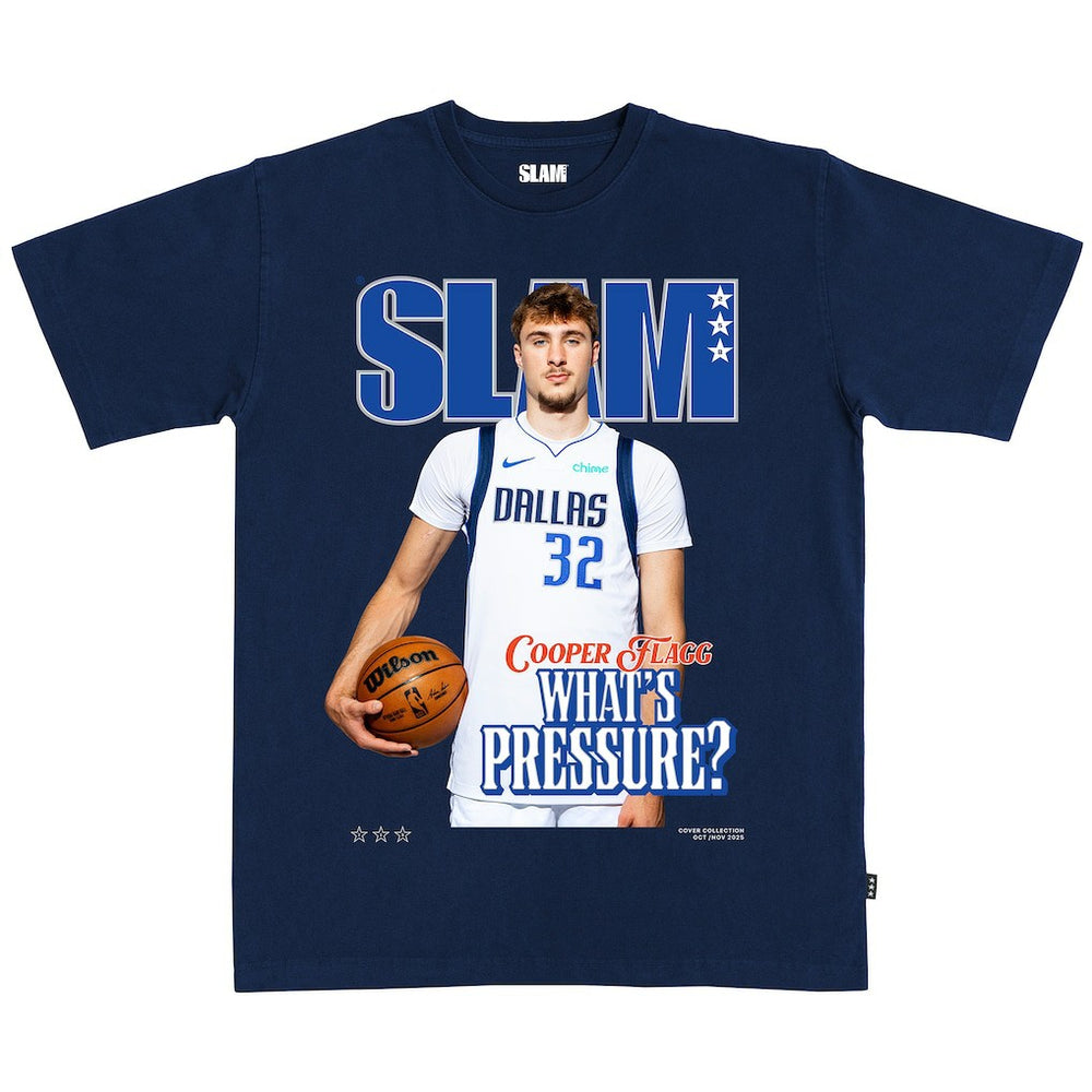 Cooper Flagg Dallas Mavericks SLAM Unisex Cover T-Shirt Navy
