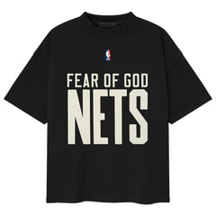 Brooklyn Nets Fear of God x NBA Classic Fit T-Shirt Black