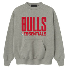 Chicago Bulls Fear of God x NBA Unisex Sport Sweatshirt Heather Gray