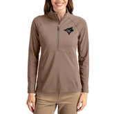 Toronto Blue Jays Cutter & Buck Women's Adapt Eco Knit Stretch Half-Zip Pullover Discount