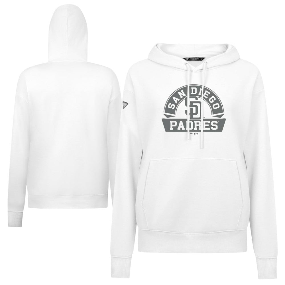 San Diego Padres Levelwear Women's Adorn Banner Arch Hoodie Discount