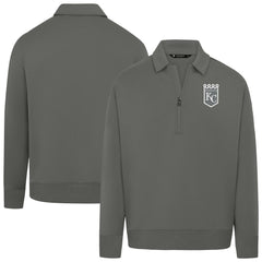 Kansas City Royals Levelwear Women's Canmore Chenille Logo Quarter-Zip Top Discount