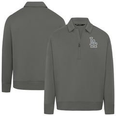 Los Angeles Dodgers Levelwear Women's Canmore Chenille Logo Quarter-Zip Top for sale