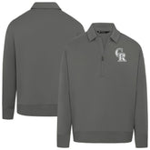 Colorado Rockies Levelwear Women's Canmore Chenille Logo Quarter-Zip Top Sale