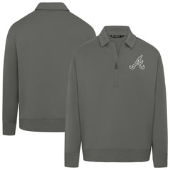 Atlanta Braves Levelwear Women's Canmore Chenille Logo Quarter-Zip Top Outlet