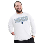 Dallas Mavericks G-III Sports by Carl Banks Adaptive Printed Mesh Effect Long Sleeve T-Shirt White