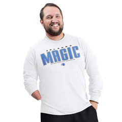 Orlando Magic G-III Sports by Carl Banks Adaptive Printed Mesh Effect Long Sleeve T-Shirt White