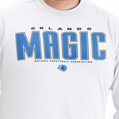 Orlando Magic G-III Sports by Carl Banks Adaptive Printed Mesh Effect Long Sleeve T-Shirt White