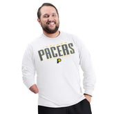 Indiana Pacers G-III Sports by Carl Banks Adaptive Printed Mesh Effect Long Sleeve T-Shirt White