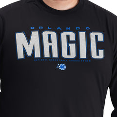 Orlando Magic G-III Sports by Carl Banks Adaptive Printed Mesh Effect Long Sleeve T-Shirt Black