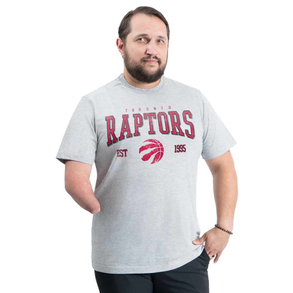 Toronto Raptors G-III Sports by Carl Banks Adaptive Classic Team Spirit Short Sleeve T-Shirt Gray