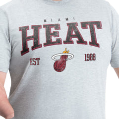 Miami Heat G-III Sports by Carl Banks Adaptive Classic Team Spirit Short Sleeve T-Shirt Gray