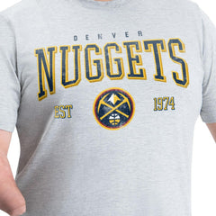 Denver Nuggets G-III Sports by Carl Banks Adaptive Classic Team Spirit Short Sleeve T-Shirt Gray