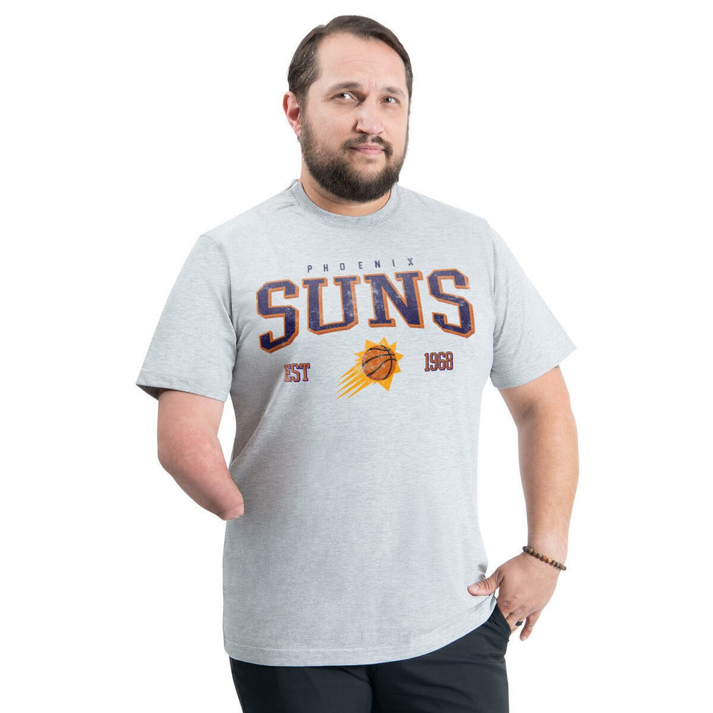 Phoenix Suns G-III Sports by Carl Banks Adaptive Classic Team Spirit Short Sleeve T-Shirt Gray