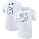 Jaxson Dart New York Giants Tonal Name & Number T-Shirt - White - NFL