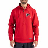 Atlanta Falcons Cutter & Buck Roam Eco Half-Zip Recycled Pullover Hoodie - Red - NFL