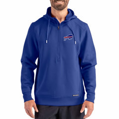 Buffalo Bills Cutter & Buck Roam Eco Half-Zip Recycled Pullover Hoodie - Royal - NFL