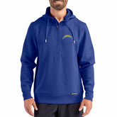 Los Angeles Chargers Cutter & Buck Roam Eco Half-Zip Recycled Pullover Hoodie - Blue - NFL