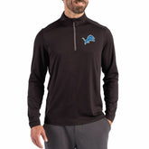 Detroit Lions Cutter & Buck Coastline Epic Comfort Recycled Quarter-Zip Pullover - Black - NFL