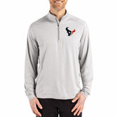 Houston Texans Cutter & Buck Coastline Epic Comfort Recycled Quarter-Zip Pullover - Gray - NFL
