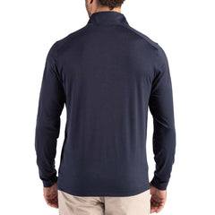 New England Patriots Cutter & Buck Coastline Epic Comfort Recycled Quarter-Zip Pullover - Navy - NFL