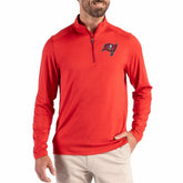 Tampa Bay Buccaneers Cutter & Buck Coastline Epic Comfort Recycled Quarter-Zip Pullover - Red - NFL