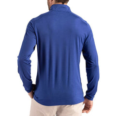 New York Giants Cutter & Buck Coastline Epic Comfort Recycled Quarter-Zip Pullover - Royal - NFL