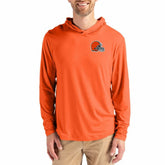 Cleveland Browns Cutter & Buck Coastline Epic Comfort Recycled Long Sleeve Hoodie T-Shirt - Orange - NFL