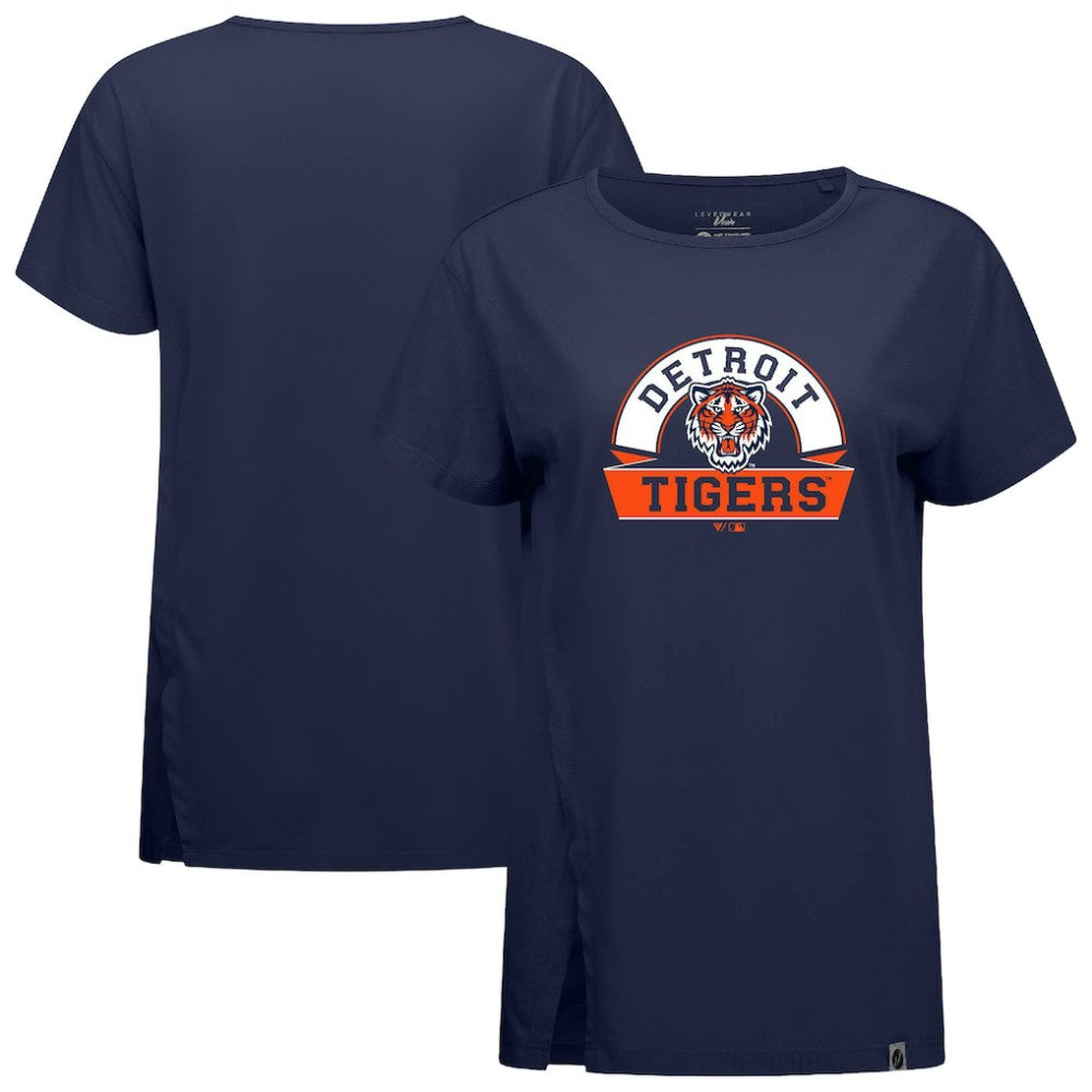 Detroit Tigers Levelwear Women's Influx Banner Arch T-Shirt Outlet
