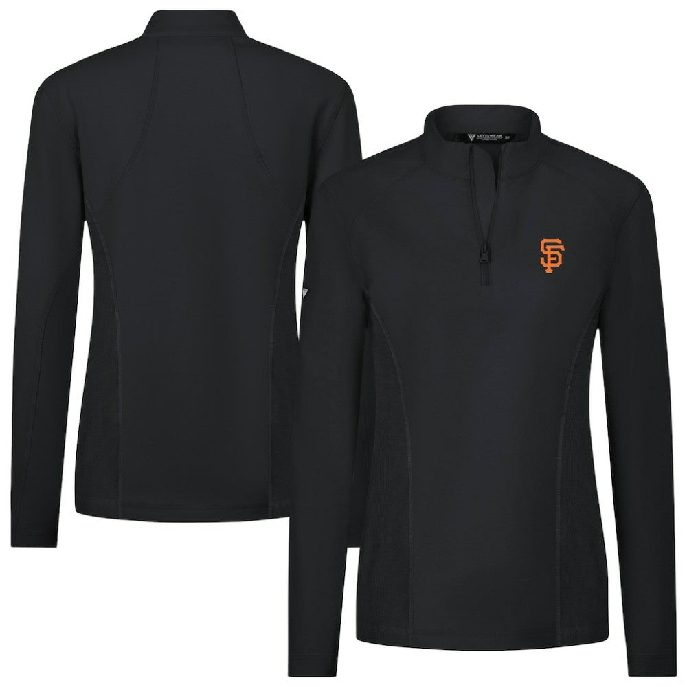 San Francisco Giants Levelwear Women's Upright Insignia 2.0 Quarter-Zip Tri-Blend Top Outlet