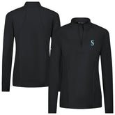 Seattle Mariners Levelwear Women's Upright Insignia 2.0 Quarter-Zip Tri-Blend Top for sale