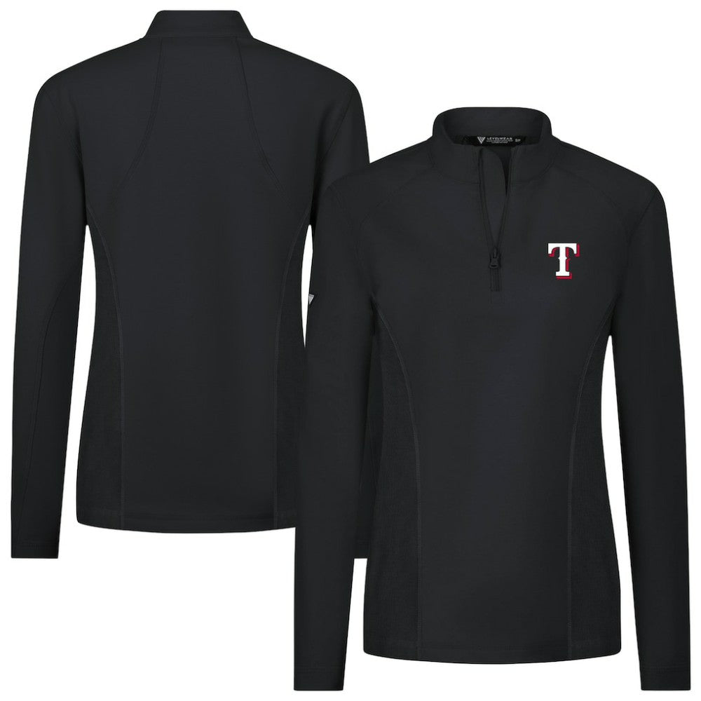 Texas Rangers Levelwear Women's Upright Insignia 2.0 Quarter-Zip Tri-Blend Top for sale