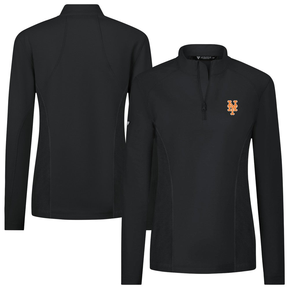 New York Mets Levelwear Women's Upright Insignia 2.0 Quarter-Zip Tri-Blend Top Near Me