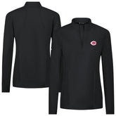 Cincinnati Reds Levelwear Women's Upright Insignia 2.0 Quarter-Zip Tri-Blend Top Outlet