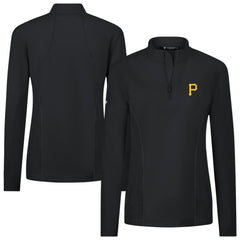 Pittsburgh Pirates Levelwear Women's Upright Insignia 2.0 Quarter-Zip Tri-Blend Top Sale